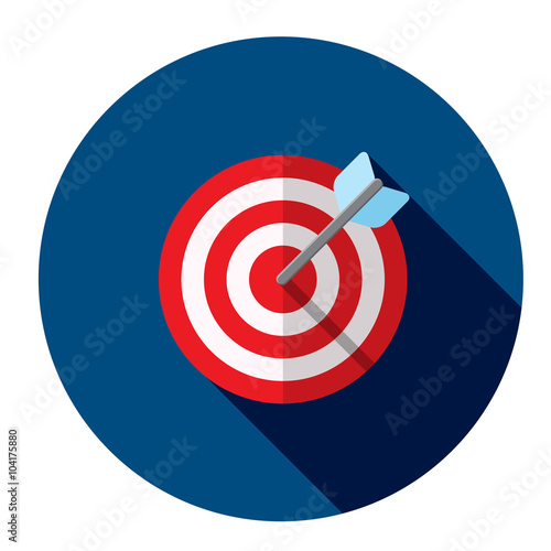 Flat Style Web Button with TARGET Icon