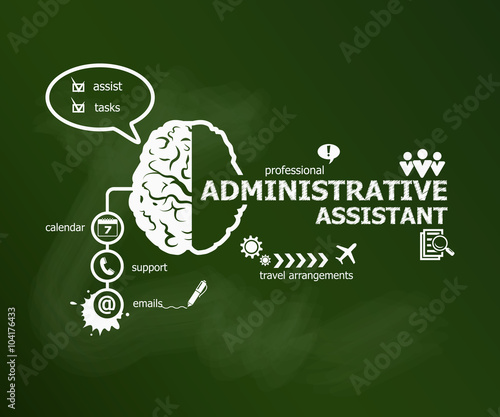 Administrative assistant business concept.
