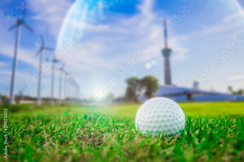 golf-ball on course