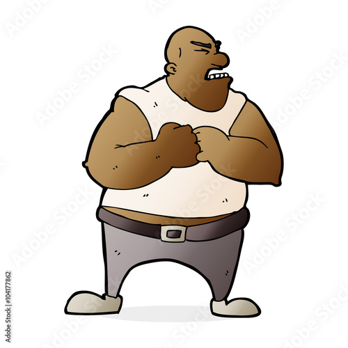 cartoon violent man