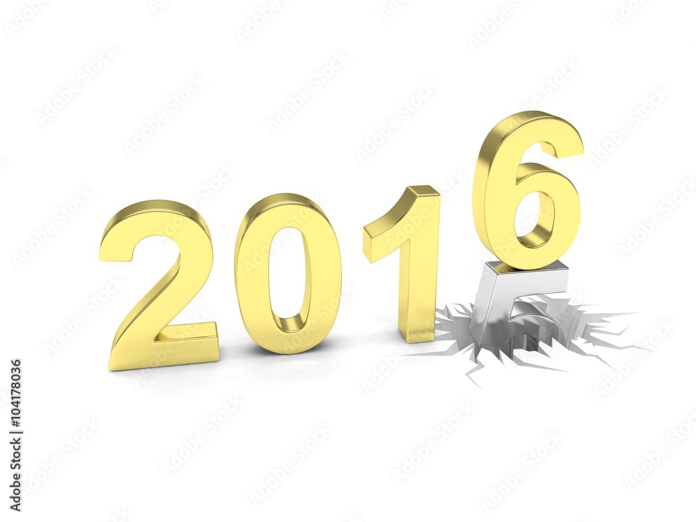 2015-2016 change new year 2016 isolated 2015-2016 change new year 2016 isolated