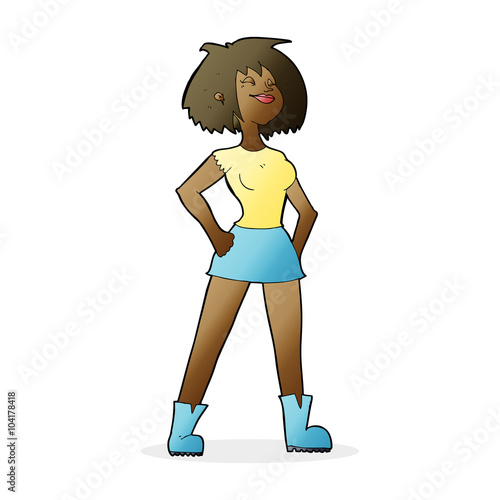 cartoon capable woman