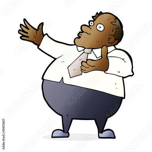 cartoon exasperated middle aged man