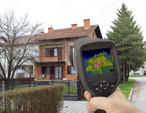 House Facade Infrared Image