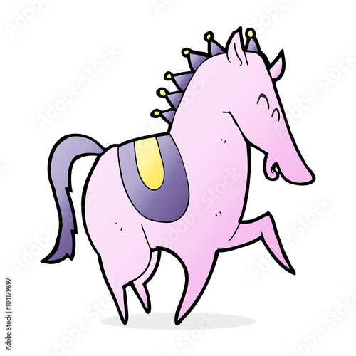 cartoon prancing horse