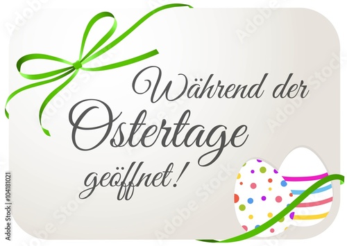 Während der Feiertage geöffnet 