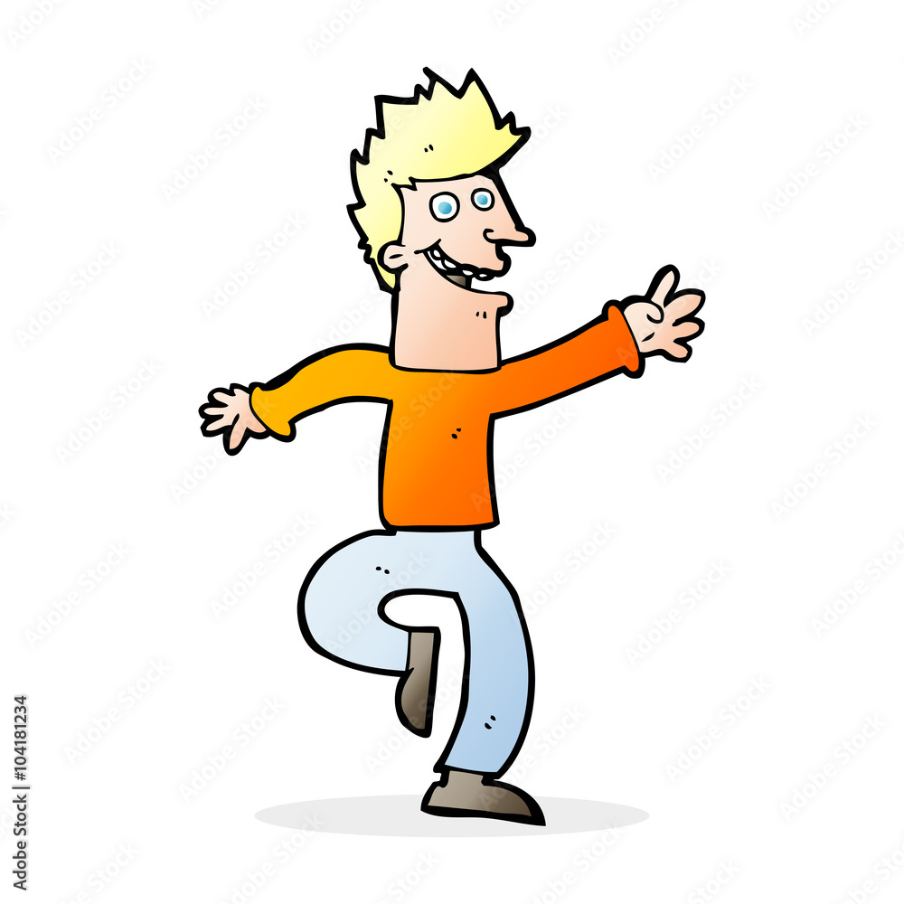 cartoon happy man cartoon happy man