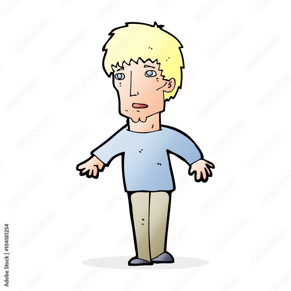 cartoon surprised man