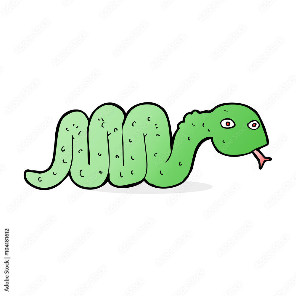 Obraz premium funny cartoon snake