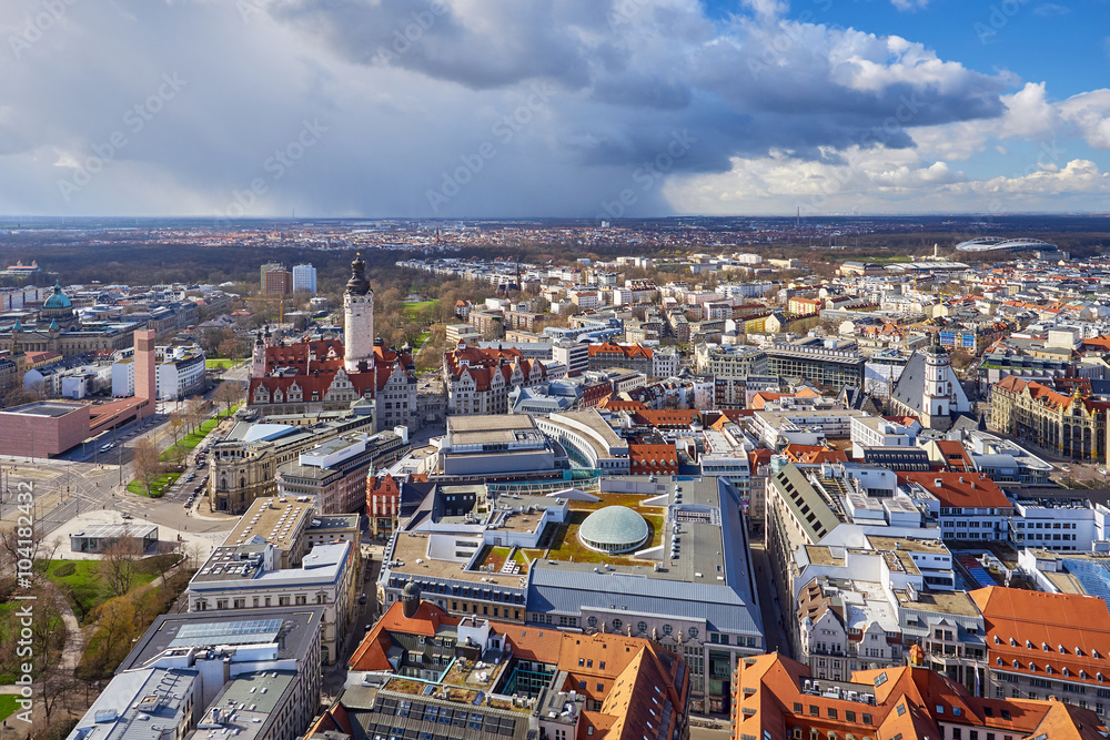 Obraz premium Blick auf Leipzig