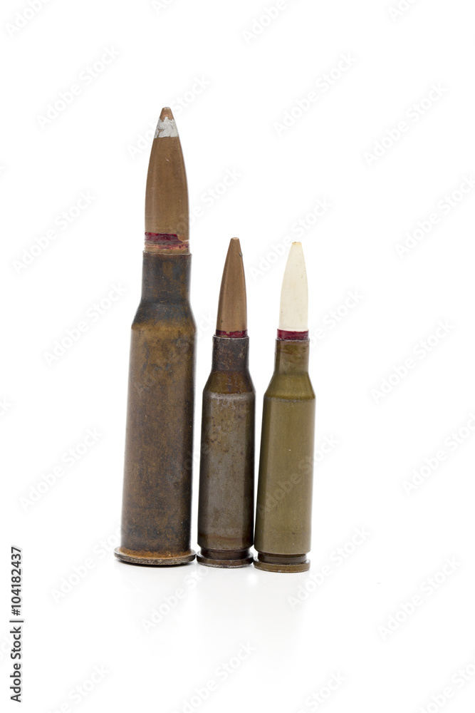 cartridges on the white background cartridges on the white background