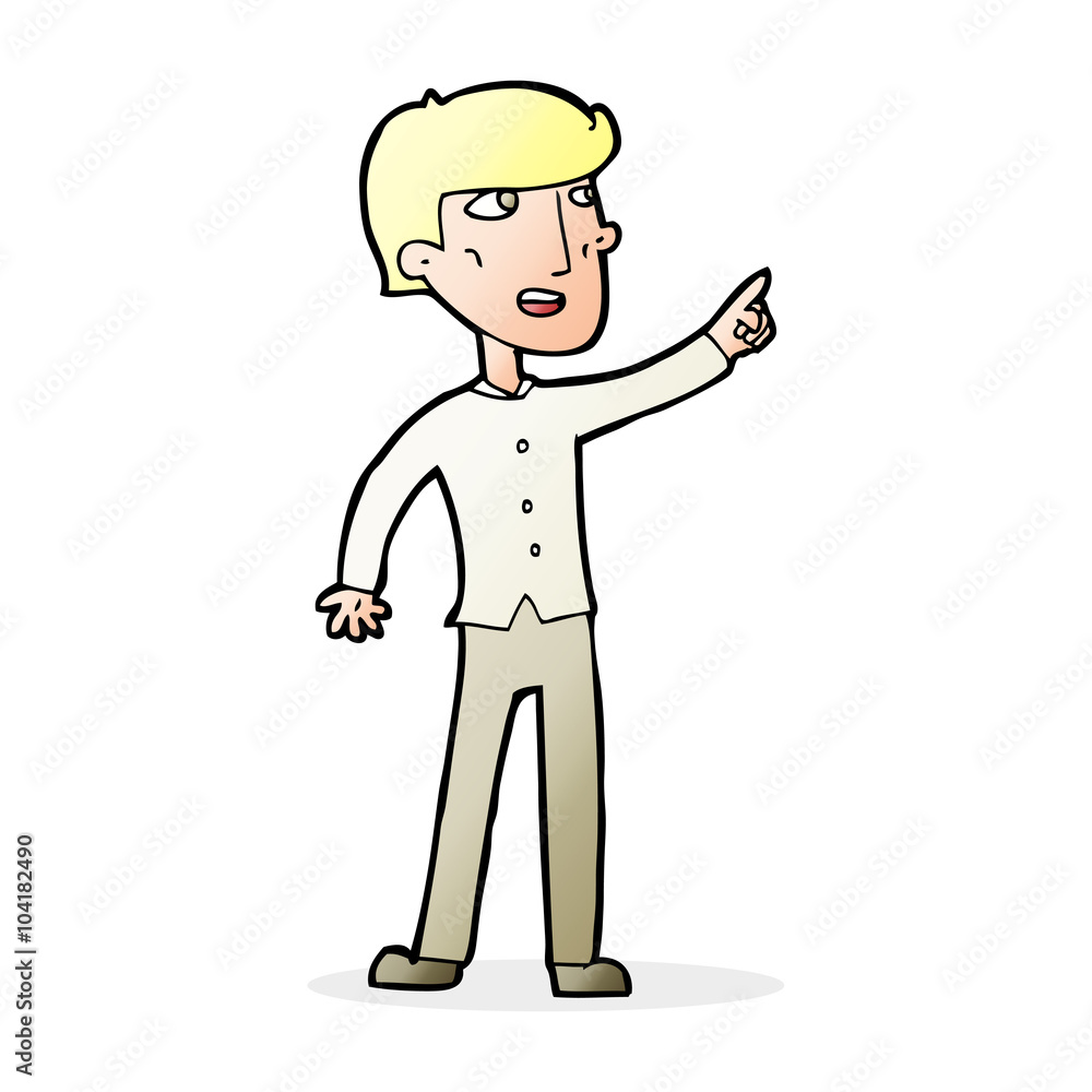 cartoon man pointing cartoon man pointing