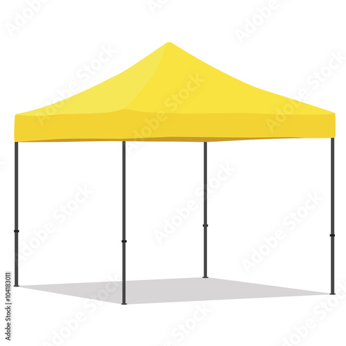 Yellow folding tent