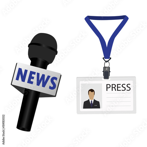 Microphone and lanyard badge