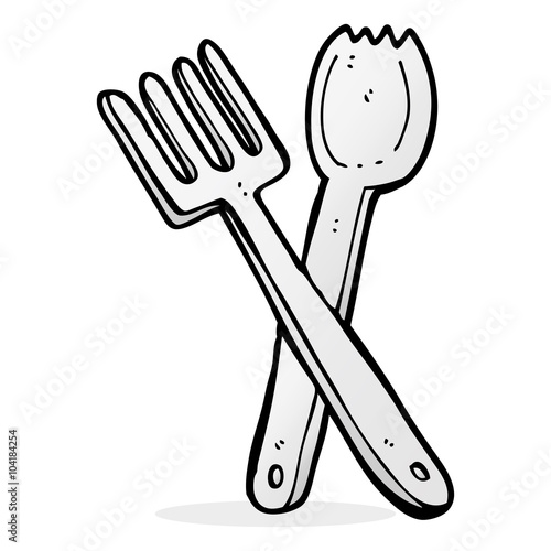 cartoon cutlery