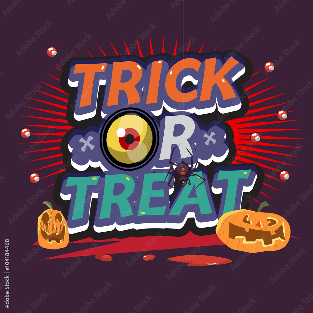 trick or treat letters. halloween concept - vector trick or treat letters. halloween concept - vector