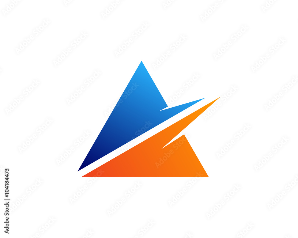 Letter A Triangle Cut Logo Design Element Letter A Triangle Cut Logo Design Element