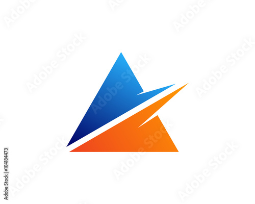 Wallpaper Mural Letter A Triangle Cut Logo Design Element Torontodigital.ca