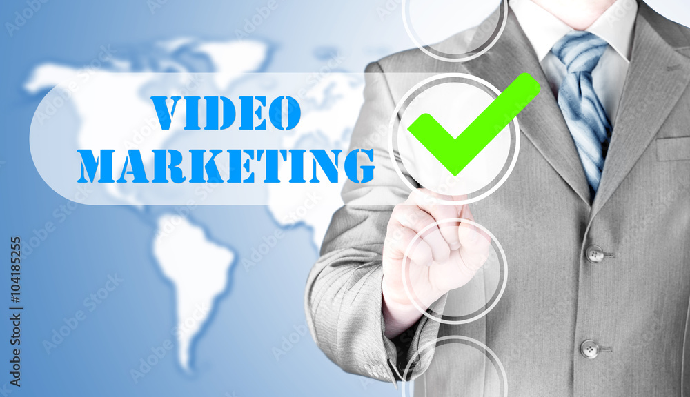 business man pressing checkbox Video Marketing business man pressing checkbox Video Marketing