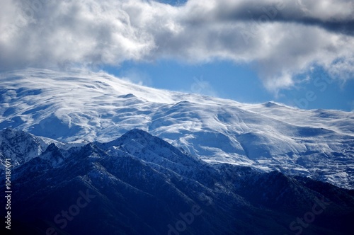 snowy mountains , peaks and clouds © imago1956rs