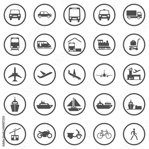 25'er Icon-Set - Verkehr und Transportmittel