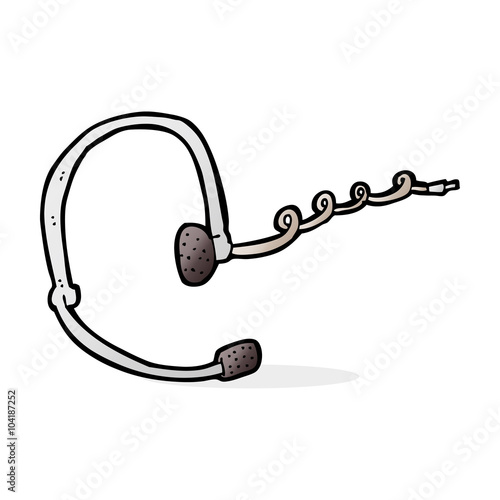 cartoon call center headset