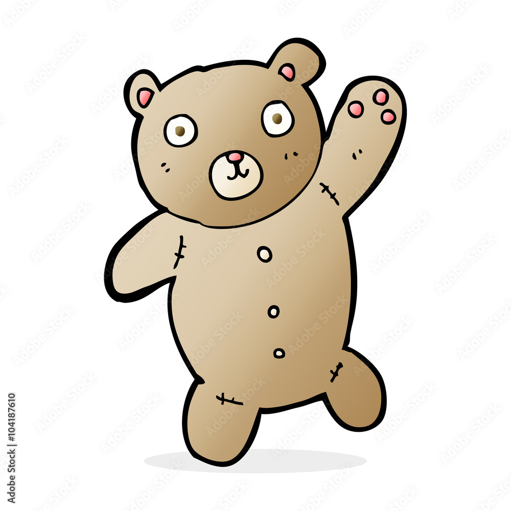 Fototapeta premium cartoon cute teddy bear
