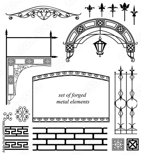 set of forged metal elements
