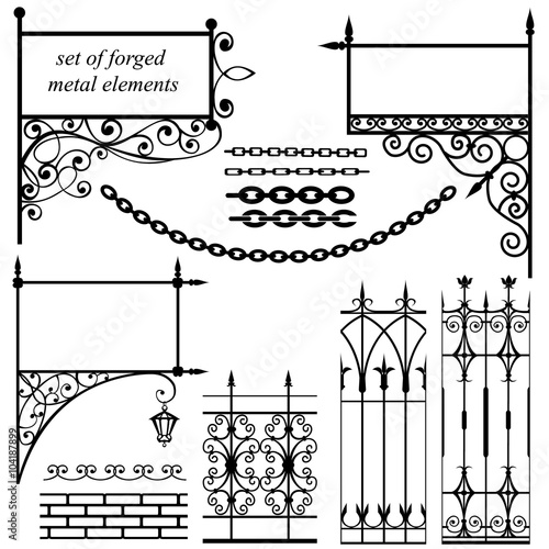 set of forged metal elements