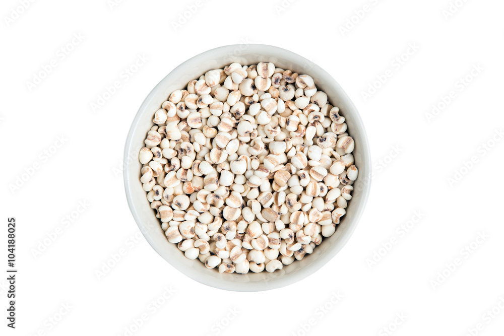 Isolated bowl of millet on the white background. Isolated bowl of millet on the white background.