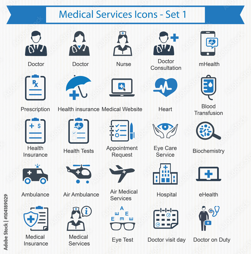 Medical Services Icons - set 1 Medical Services Icons - set 1