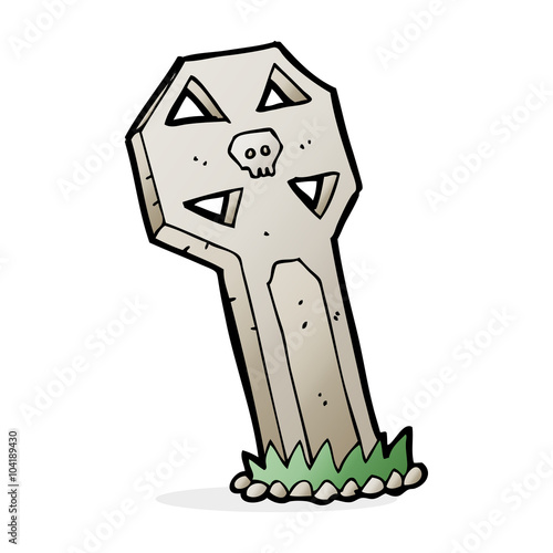cartoon spooky grave