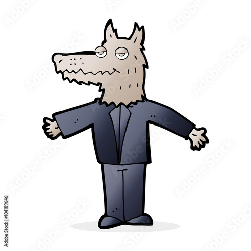 cartoon wolf