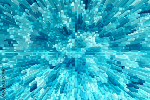 Blue extrude frozen ice abstract background illustration