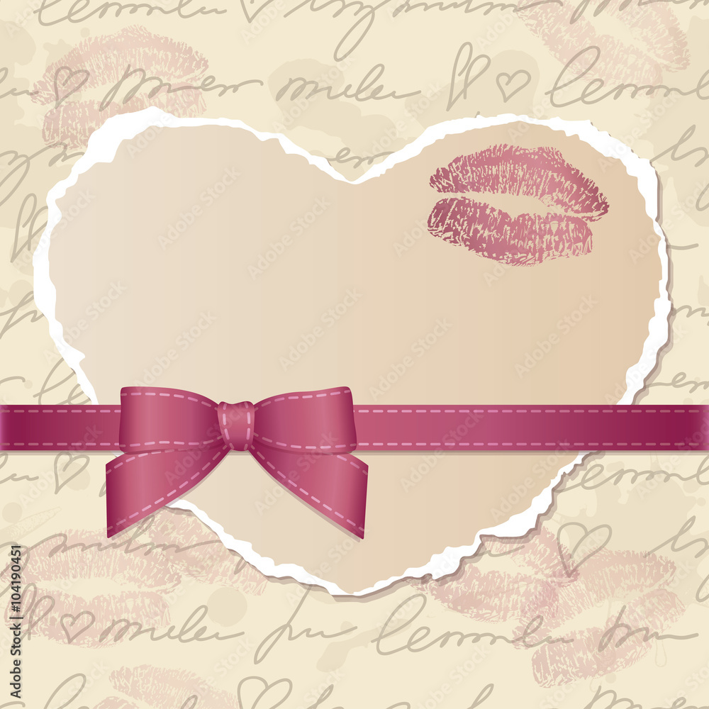 Fotografie card with paper heart