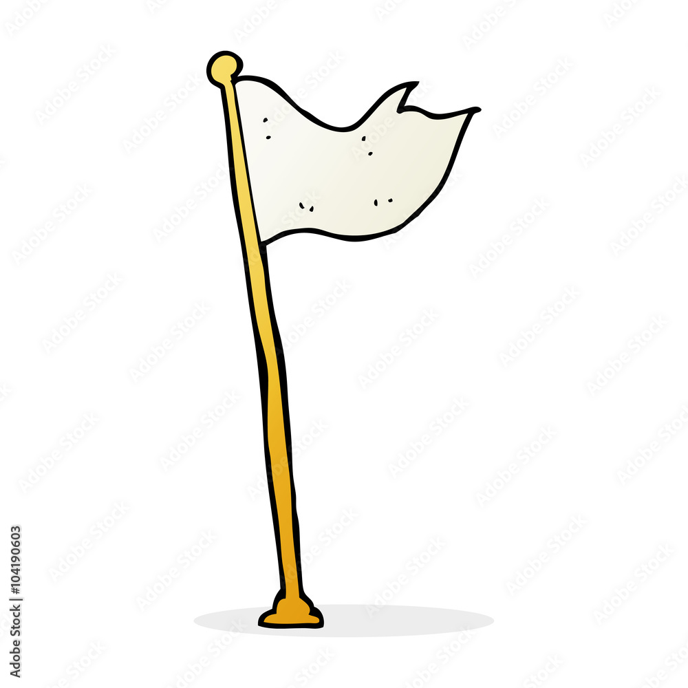 cartoon flag on pole cartoon flag on pole