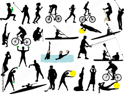 sport collection vector silhouette