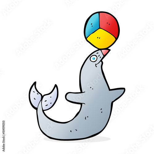 cartoon performing seal