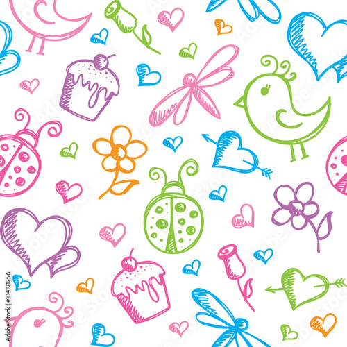 romantic seamless pattern