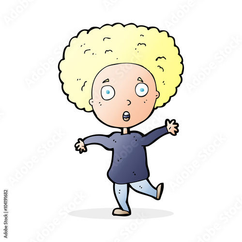 cartoon startled person
