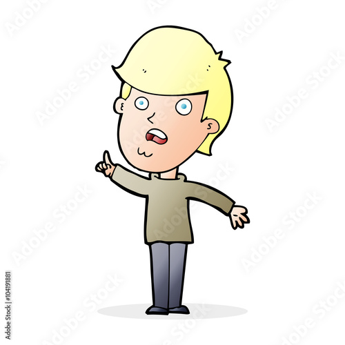 cartoon man asking question
