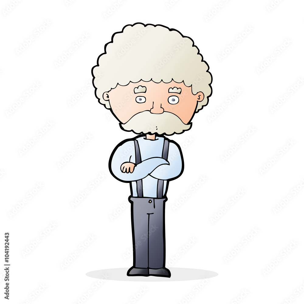 Obraz premium cartoon old man