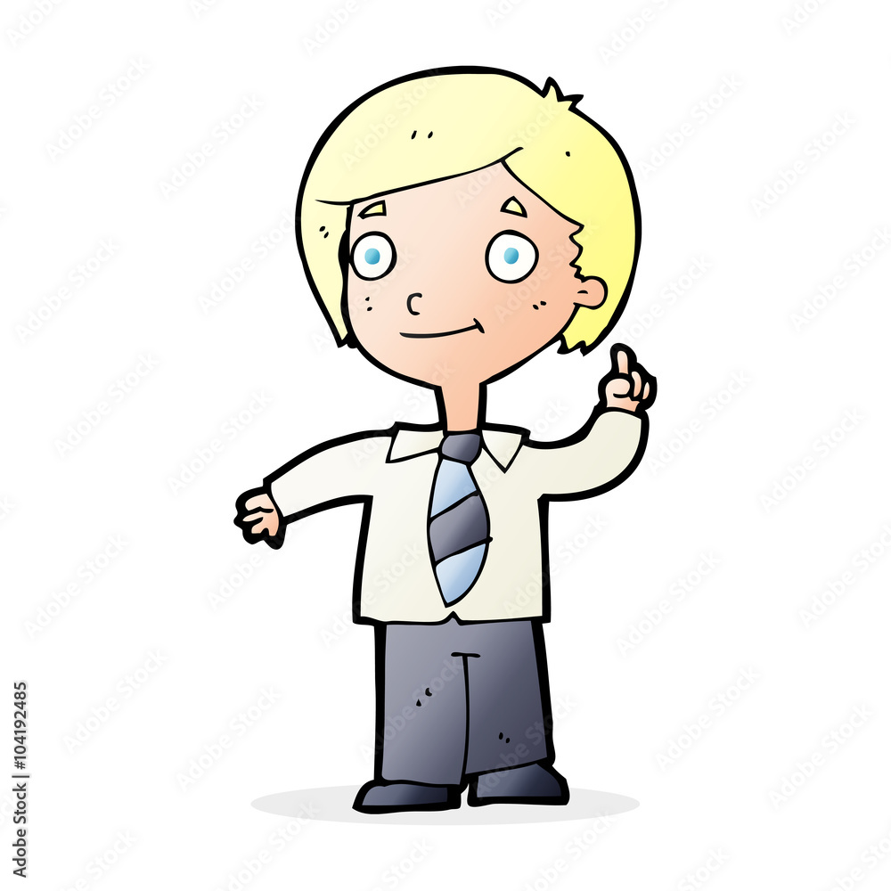 cartoon school boy answering question cartoon school boy answering question