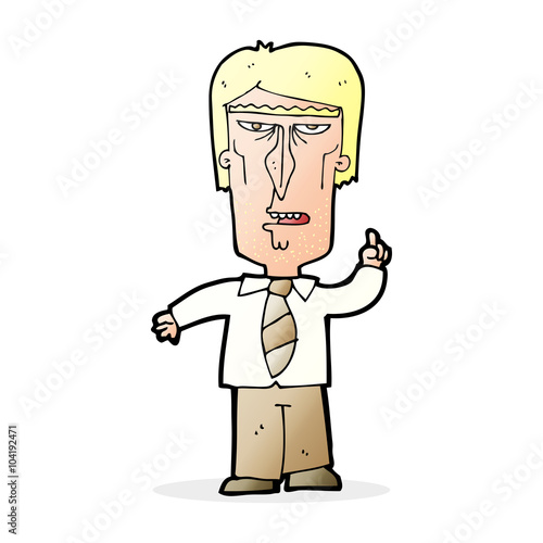 cartoon grumpy boss