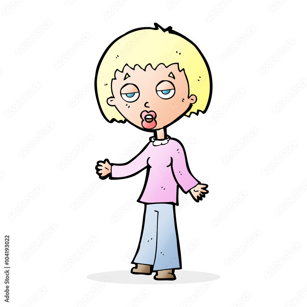 cartoon tired woman cartoon tired woman