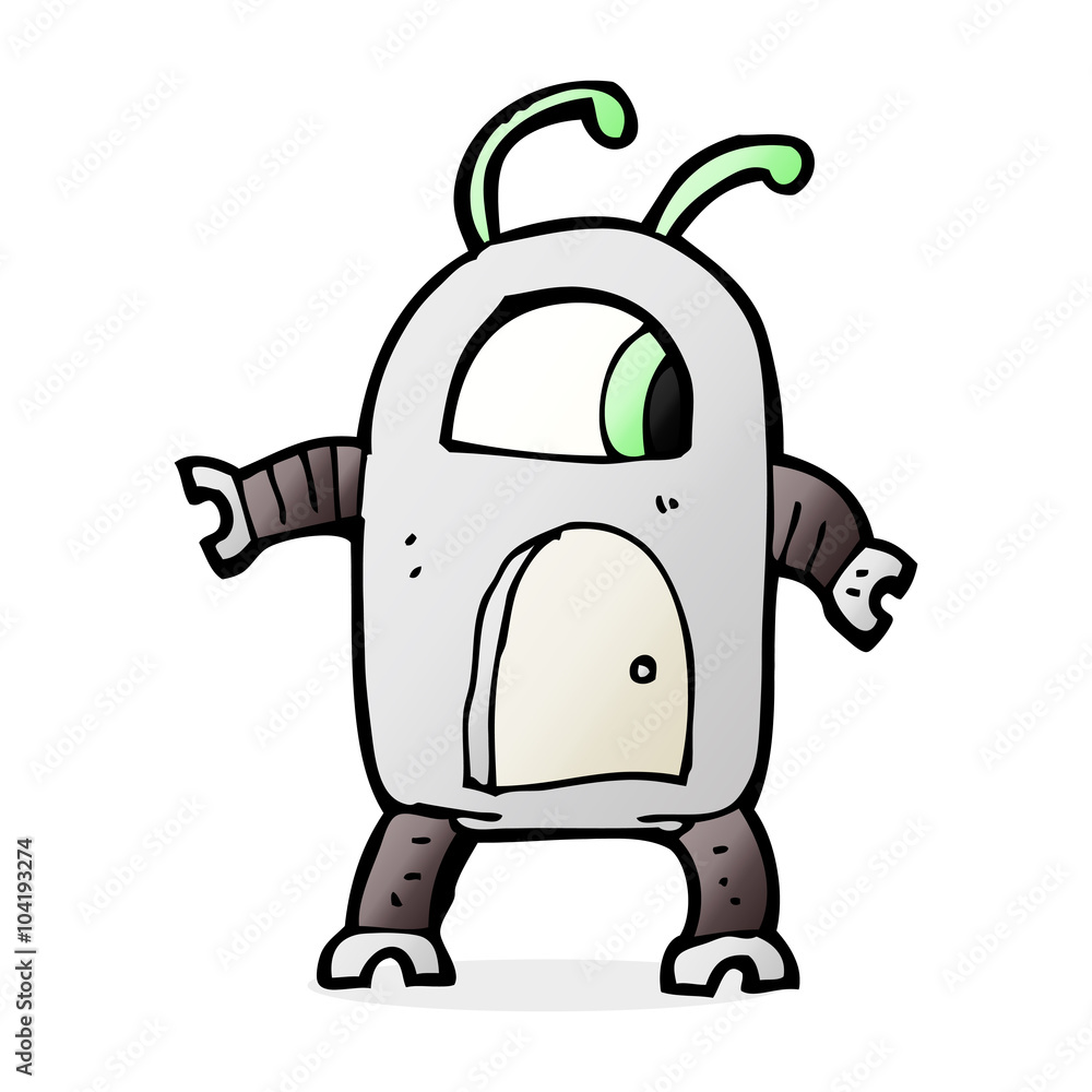 Fototapeta premium cartoon alien robot