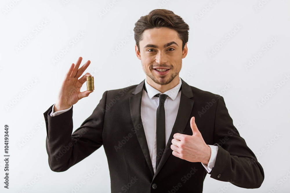 Handsome young businessman Handsome young businessman