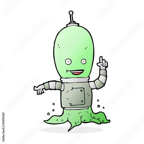 cartoon alien spaceman