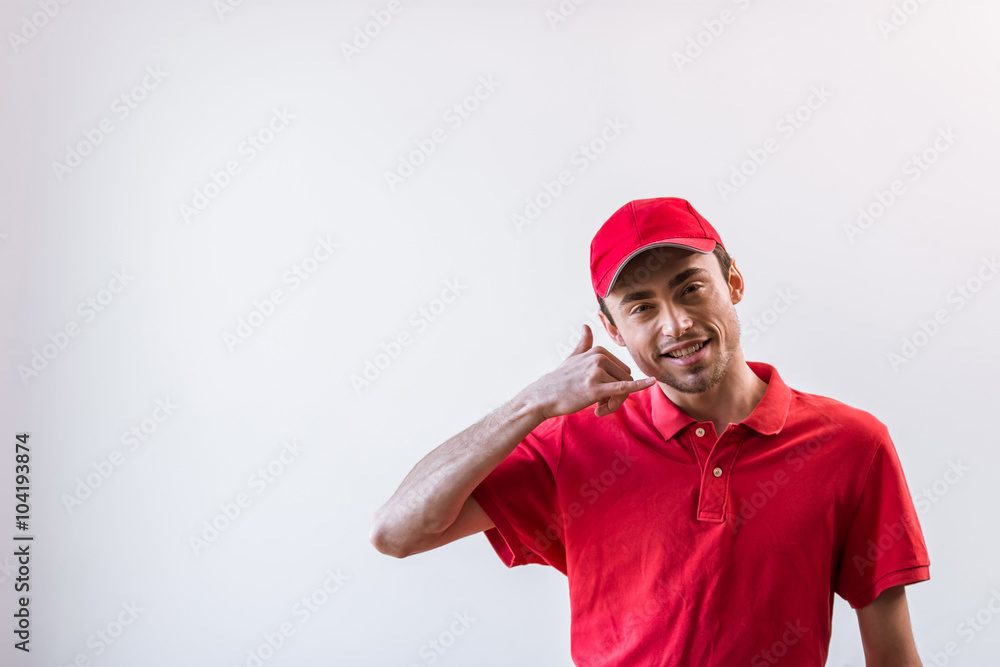 Handsome young worker Handsome young worker