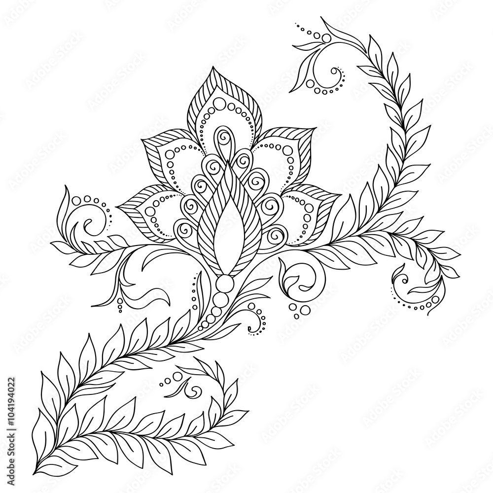 Pattern for coloring book. Coloring book pages for kids and adul Stock